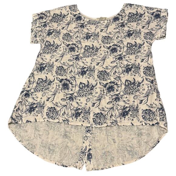 Terzo Millennio Tops - Beautiful Terzo Millennio Blouse/Top/Tunic 100% Linen, Made in Italy Top Medium